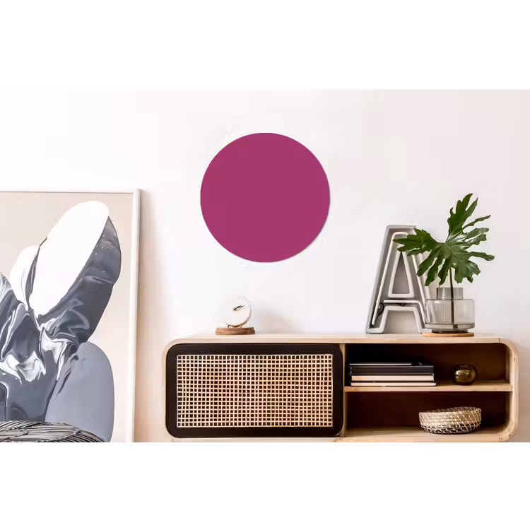 Deep - Magenta - Paars Wandcirkel aluminium klein 190 -kantoor