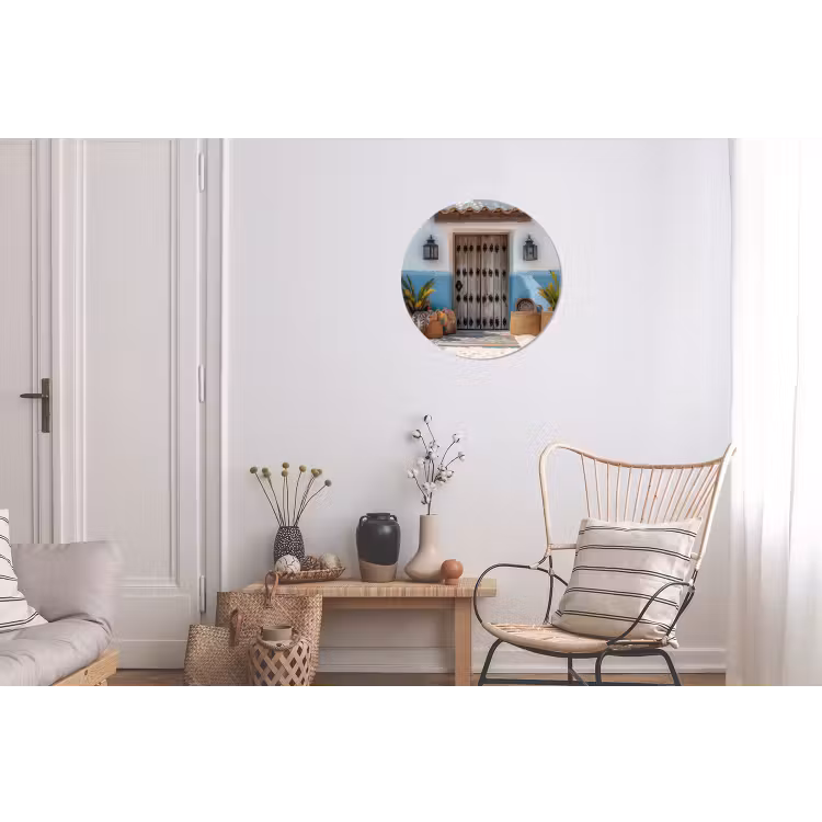 Deur - Manden - Planten Wandcirkel aluminium klein -woonkamer