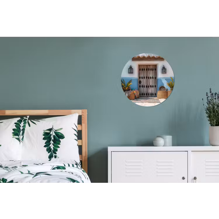 Deur - Manden - Planten Wandcirkel aluminium klein -slaapkamer