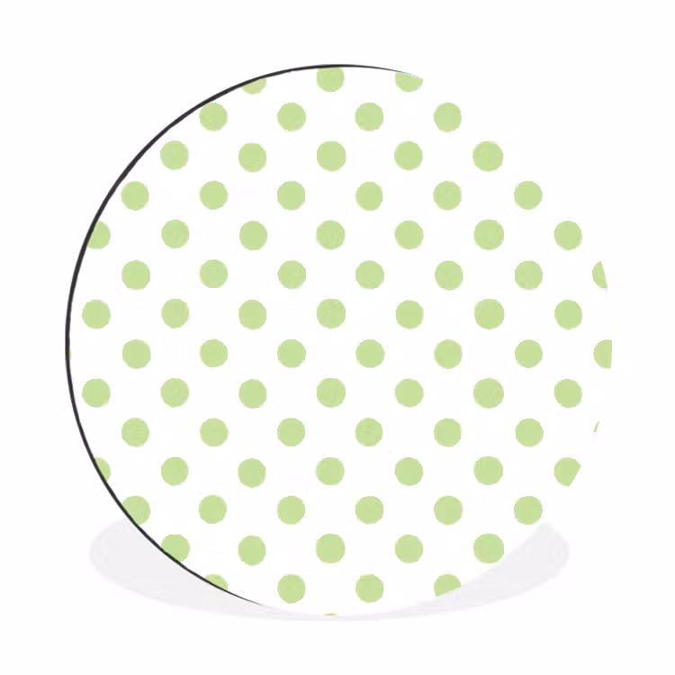 Dots - Klassiek - Groen Wandcirkel aluminium klein 190 -3d