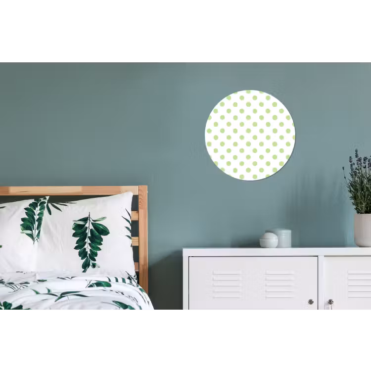 Dots - Klassiek - Groen Wandcirkel aluminium klein 190 -slaapkamer