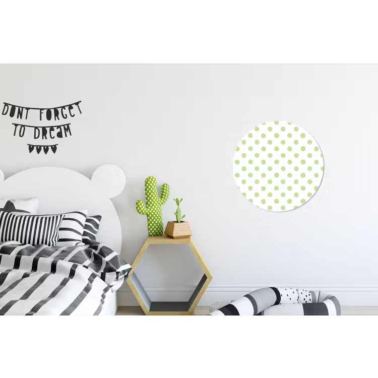 Dots - Klassiek - Groen Wandcirkel aluminium klein 190 -kinderkamer