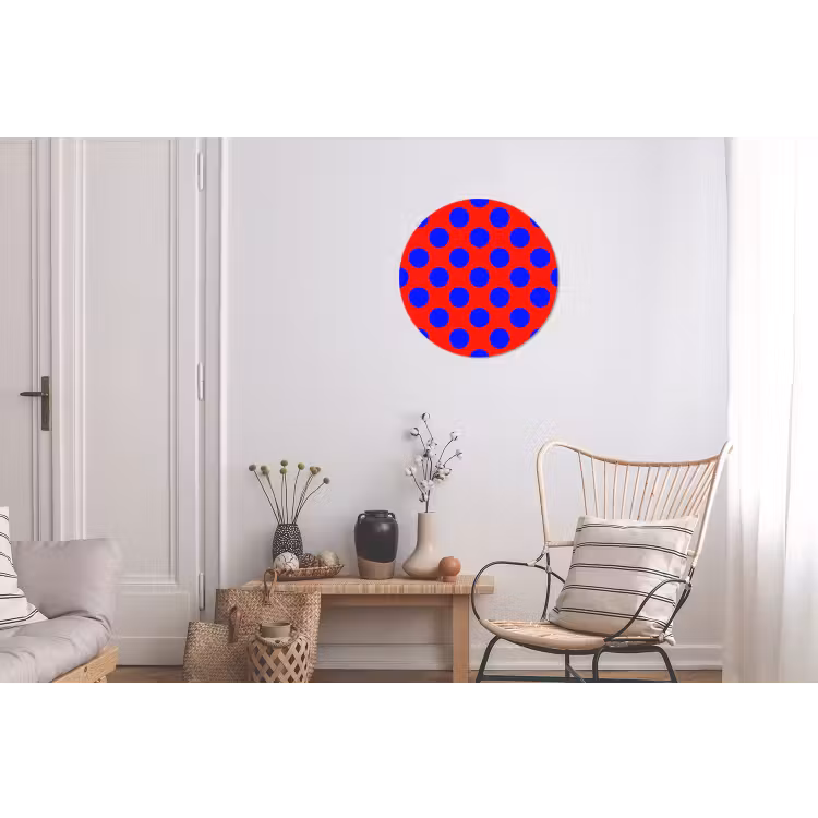 Dots - Klassiek - Rood Wandcirkel aluminium klein 190 -woonkamer