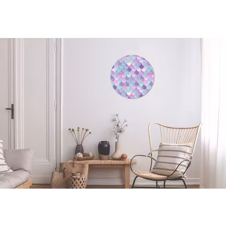 Dromerig - Zeemeermin - Pastel Wandcirkel aluminium klein 190 -woonkamer