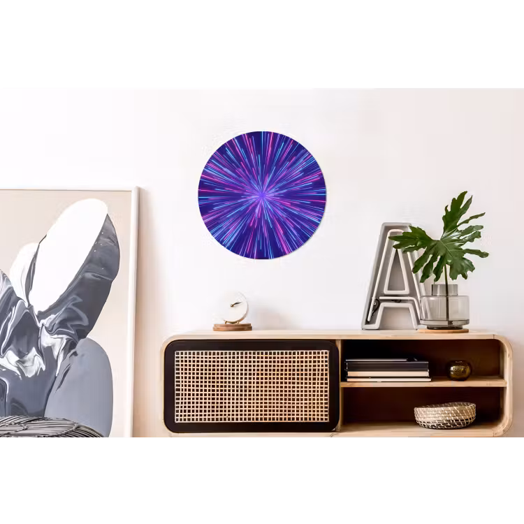 Dynamisch - Ruimte - Kleurrijk Wandcirkel aluminium klein -kantoor