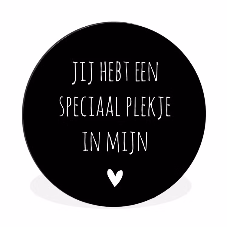 Een speciaal plekje in mijn hart - Quotes - Spreuken Wandcirkel aluminium klein -3d