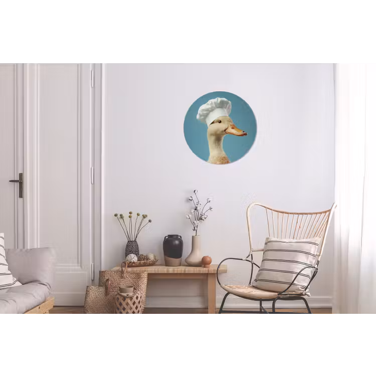 Eend - Koksmuts - Cute - Vogel Wandcirkel aluminium klein -woonkamer