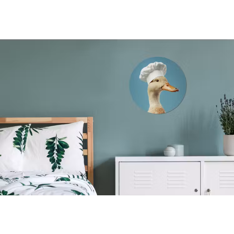 Eend - Koksmuts - Cute - Vogel Wandcirkel aluminium klein -slaapkamer