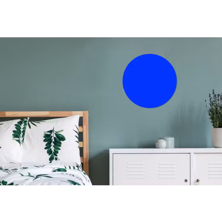 Electric - Blue - Blauw Wandcirkel aluminium klein 190 -slaapkamer