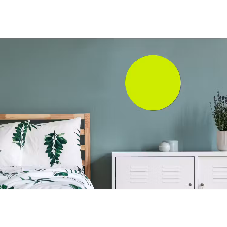 Electric - Lemon - Geel Wandcirkel aluminium klein 190 -slaapkamer