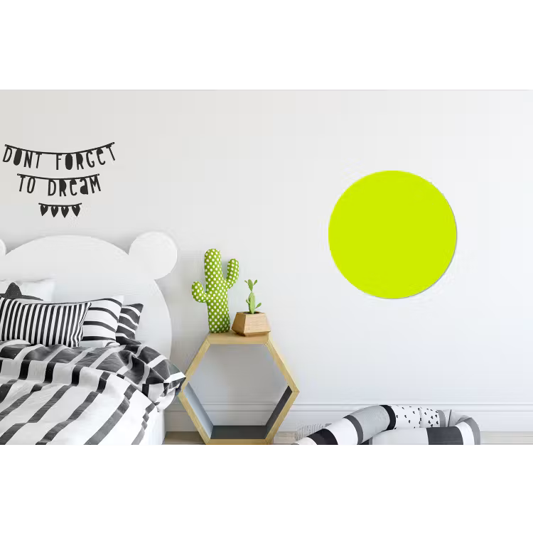 Electric - Lemon - Geel Wandcirkel aluminium klein 190 -kinderkamer