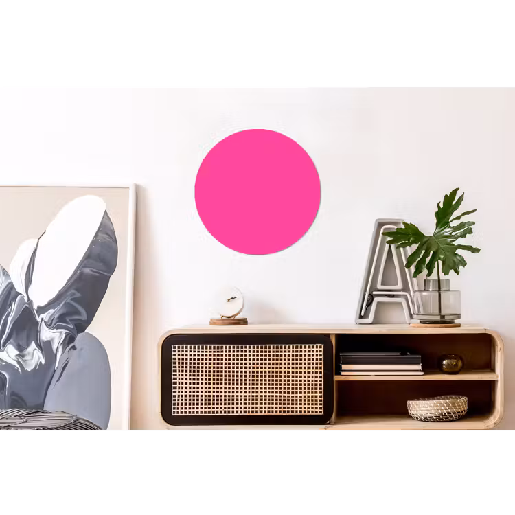 Electric - Magenta - Roze Wandcirkel aluminium klein 190 -kantoor