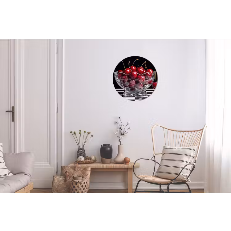 Muurcirkel aluminium - Eten - Kersen - Rood - Eten - Kersen - Rood Wandcirkel aluminium klein