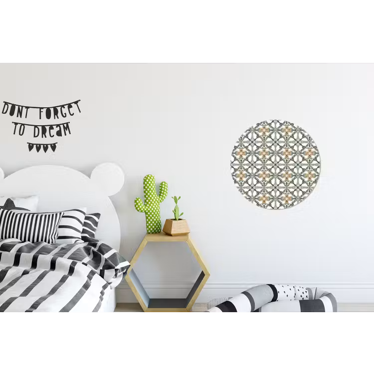 Floraal - Verweerd - Keurrijk Wandcirkel aluminium klein 190 -kinderkamer