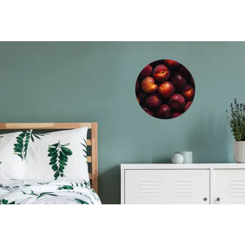 Fruit - Close up - Nectarines Wandcirkel aluminium klein -slaapkamer