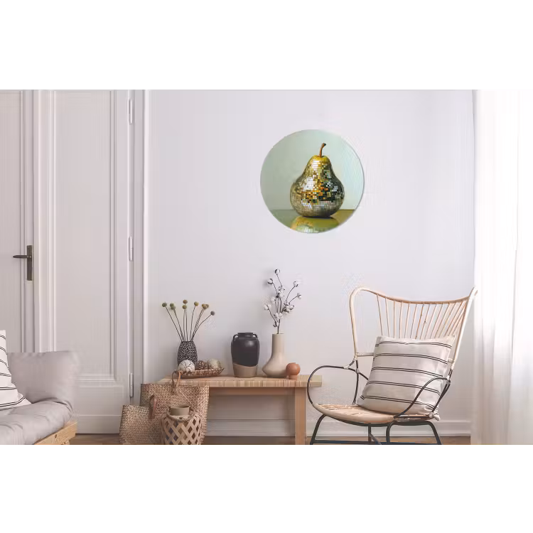 Fruit - Disco - Art - Glitter Wandcirkel aluminium klein -woonkamer