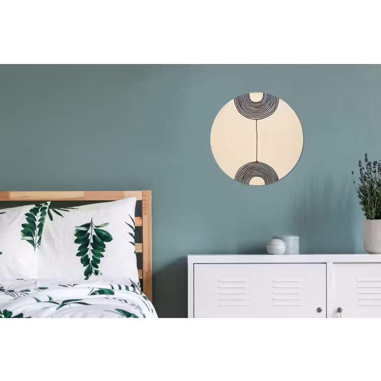 Geometrische bogen - Minimalistisch - Symmetrisch Wandcirkel aluminium klein -slaapkamer