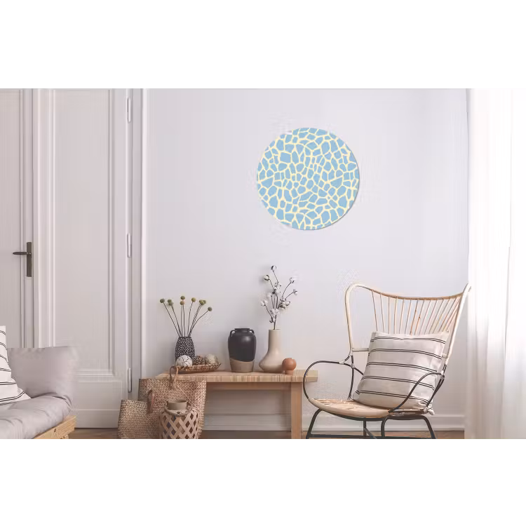 Giraf - Modern - Blauw Wandcirkel aluminium klein 190 -woonkamer