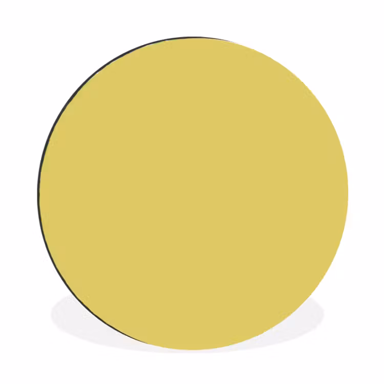 Golden - Ochre - Geel Wandcirkel aluminium klein 190 -3d