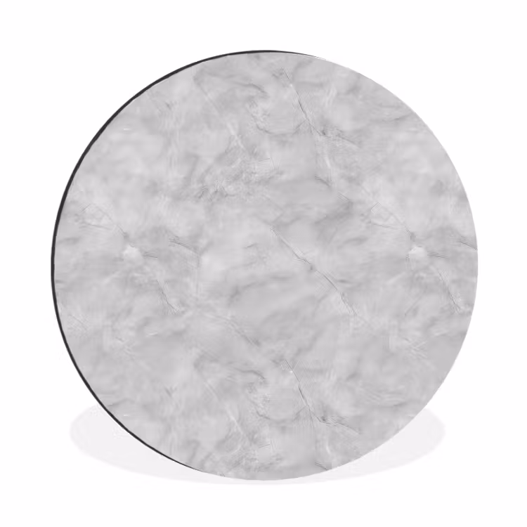 Grijs - Marmer - Mat Wandcirkel aluminium klein 190 -3d