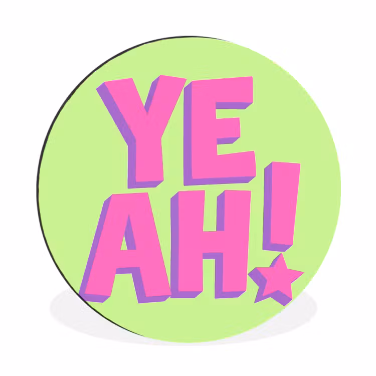 Groen - Neon - Quote Wandcirkel aluminium klein -3d