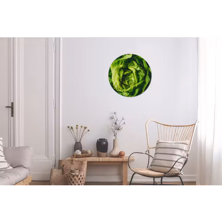 Groente - Sla - Groen Wandcirkel aluminium klein -woonkamer