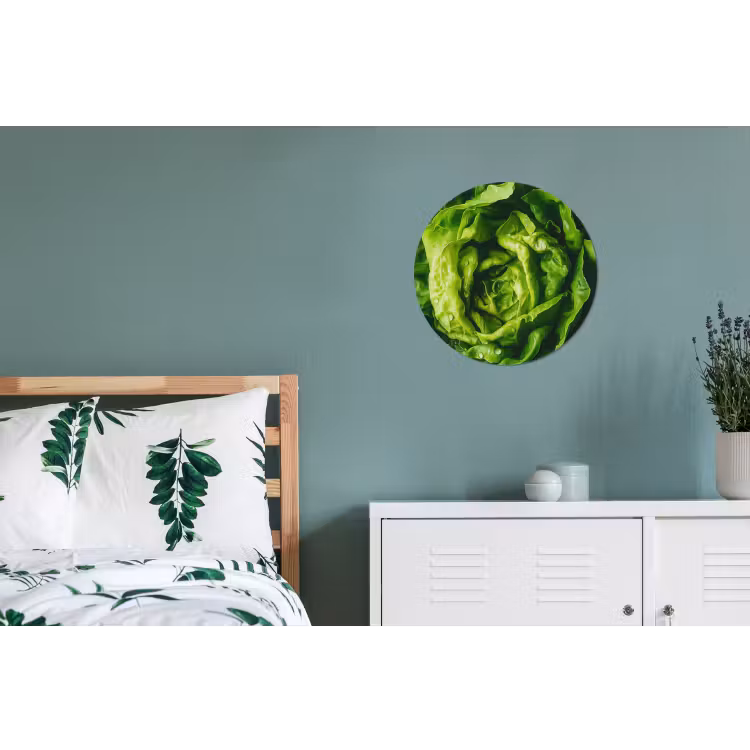 Groente - Sla - Groen Wandcirkel aluminium klein -slaapkamer