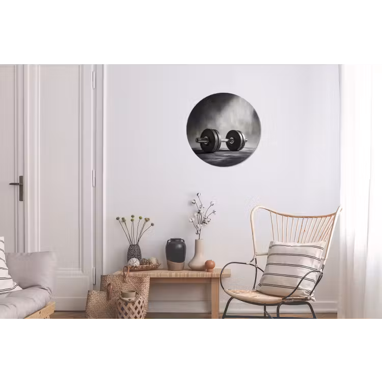 Halter - Gewichten - Zwart Wandcirkel aluminium klein -woonkamer