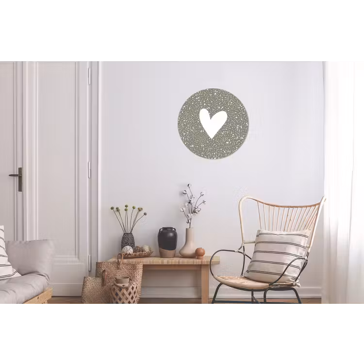 Hart - Design - Liefde Wandcirkel aluminium klein -woonkamer