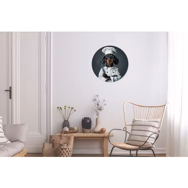 Hond - Garde - Kok Wandcirkel aluminium klein -woonkamer