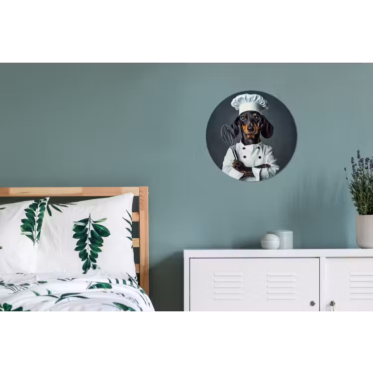 Hond - Garde - Kok Wandcirkel aluminium klein -slaapkamer