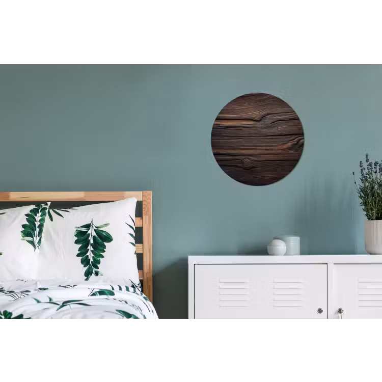 Hout - Grillige nerven Wandcirkel aluminium klein -slaapkamer