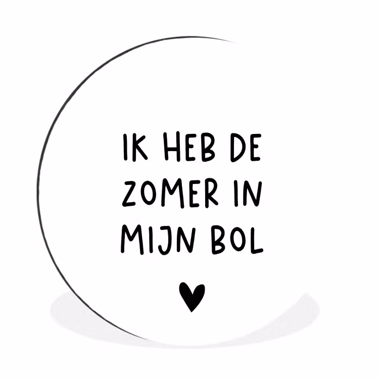 Ik heb de zomer in mijn bol - André Hazes - Spreuken - Quotes Wandcirkel aluminium klein -3d