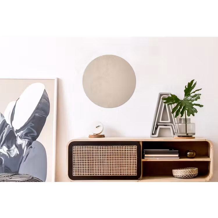 Japandi - Beige - Modern Wandcirkel aluminium klein -kantoor