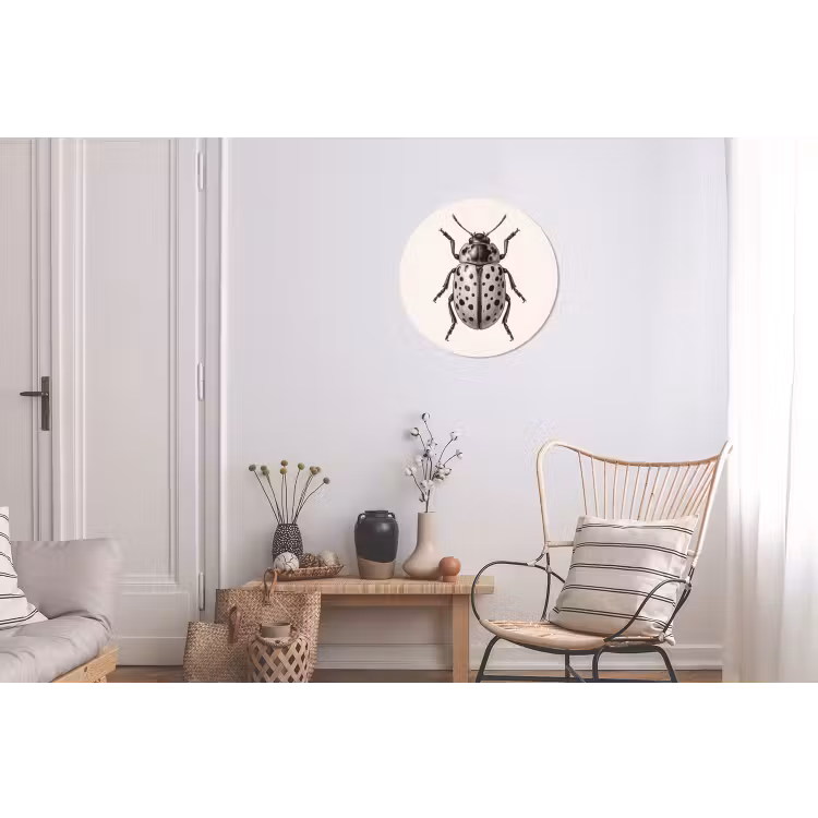 Kever - Insect - Vintage Wandcirkel aluminium klein -woonkamer
