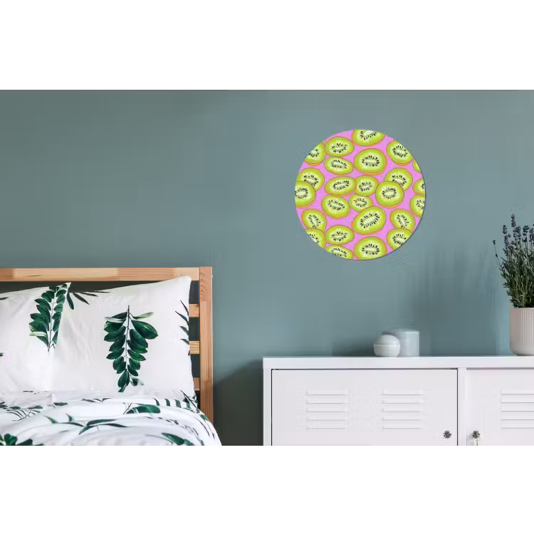 Kiwi - Speels - Groen Wandcirkel aluminium klein 190 -slaapkamer