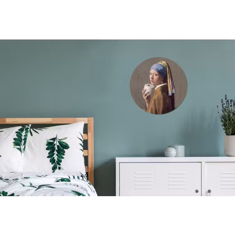 Klassiek - Humor - Kleurrijk Wandcirkel aluminium klein -slaapkamer