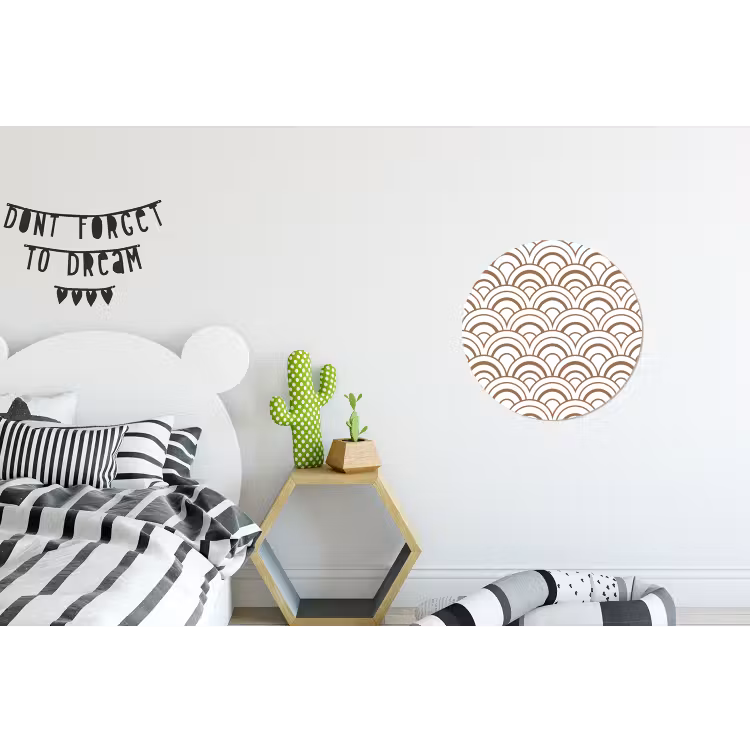 Klassiek - Motief - Terracotta Wandcirkel aluminium klein 190 -kinderkamer