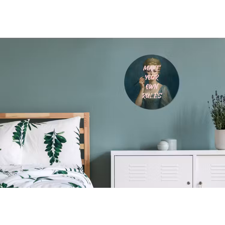 Klassiek - Sierlijk - Roze Wandcirkel aluminium klein -slaapkamer