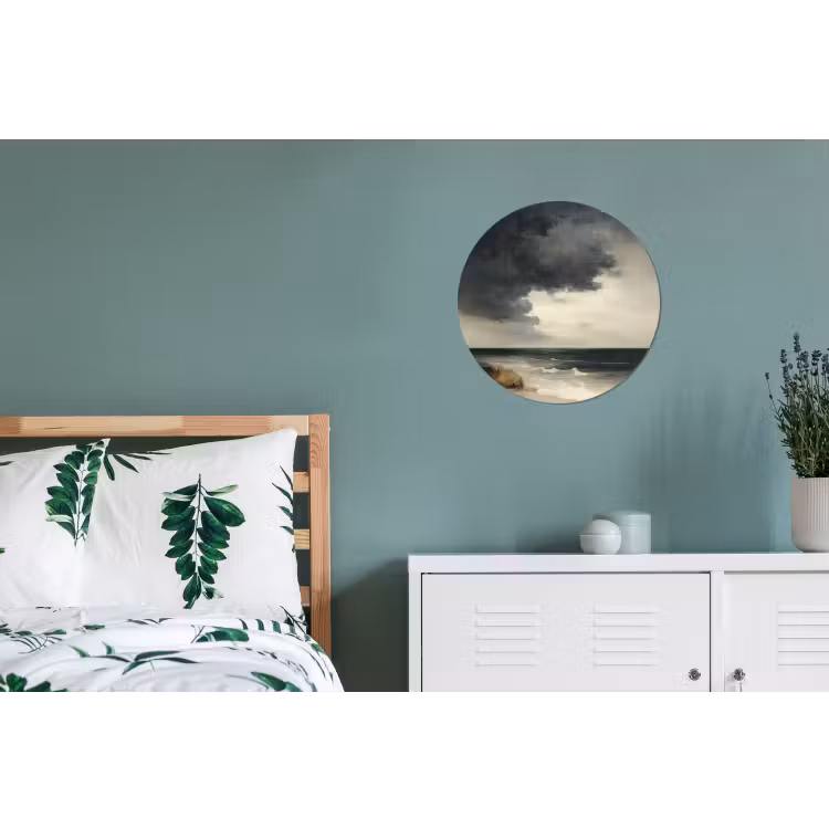 Kust - Golven - Rots - Storm Wandcirkel aluminium klein -slaapkamer