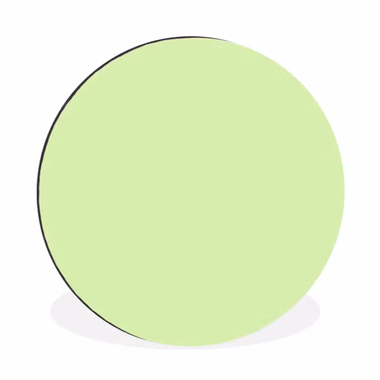 Light - Lime - Groen Wandcirkel aluminium klein 190 -3d
