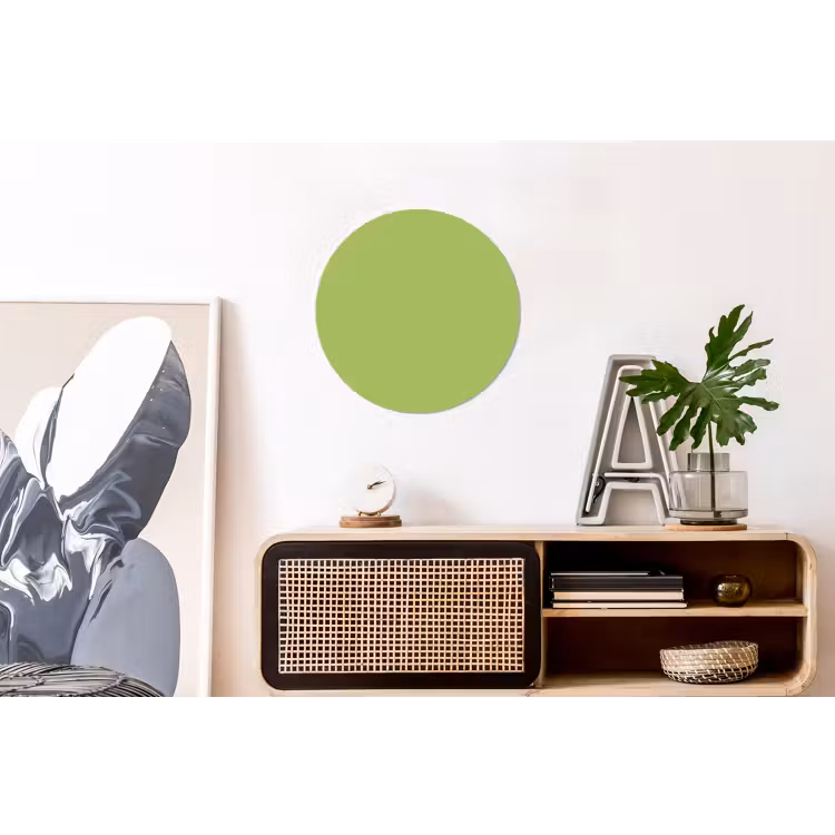 Lime - Glow - Groen Wandcirkel aluminium klein 190 -kantoor