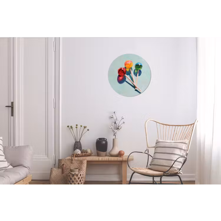 Lollys - Schaduw - Drie - Blauw Wandcirkel aluminium klein -woonkamer