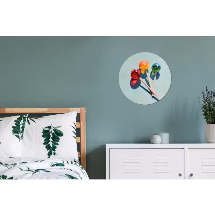 Lollys - Schaduw - Drie - Blauw Wandcirkel aluminium klein -slaapkamer