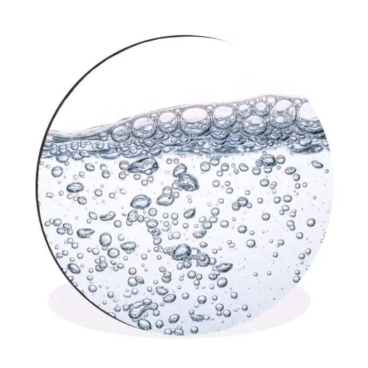 Luchtbellen - Water - Dynamisch Wandcirkel aluminium klein -3d