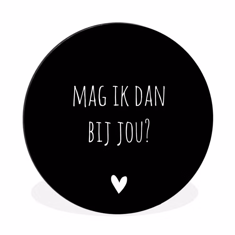 Mag ik dan bij jou - Spreuken - Quotes - Claudia de Breij Wandcirkel aluminium klein -3d