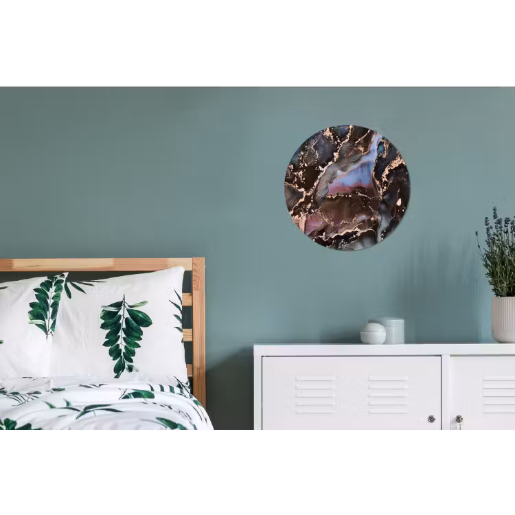 Marmer - Goud - Rosé Wandcirkel aluminium klein -slaapkamer