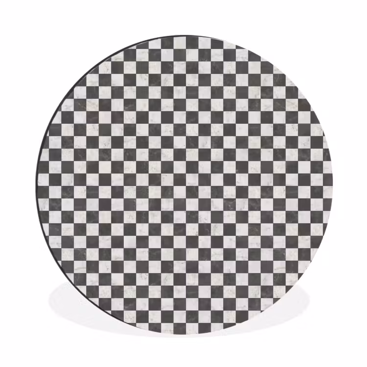 Marmer - Patroon - Grijs Wandcirkel aluminium klein 190 -3d