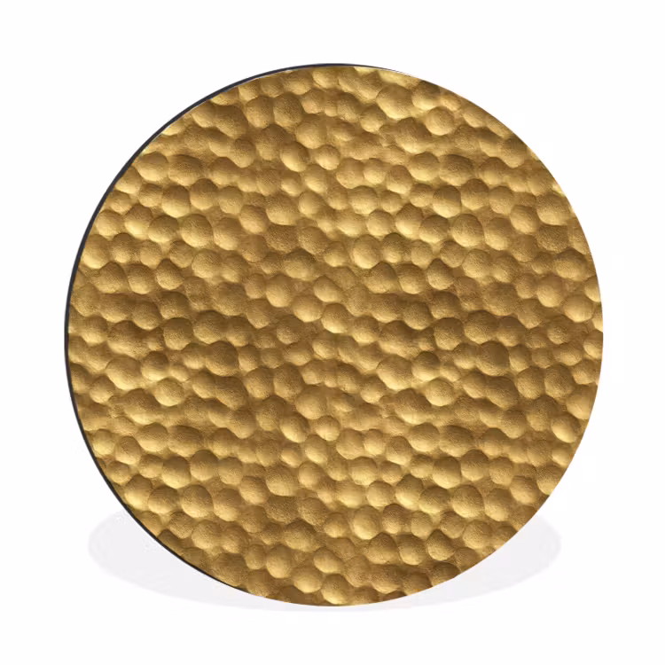 Metaal - Dynamisch - Goud Wandcirkel aluminium klein 190 -3d