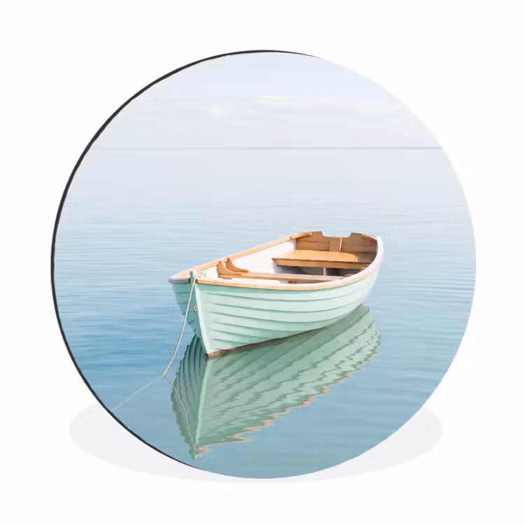Minimalistisch - Boot - Zee Wandcirkel aluminium klein -3d